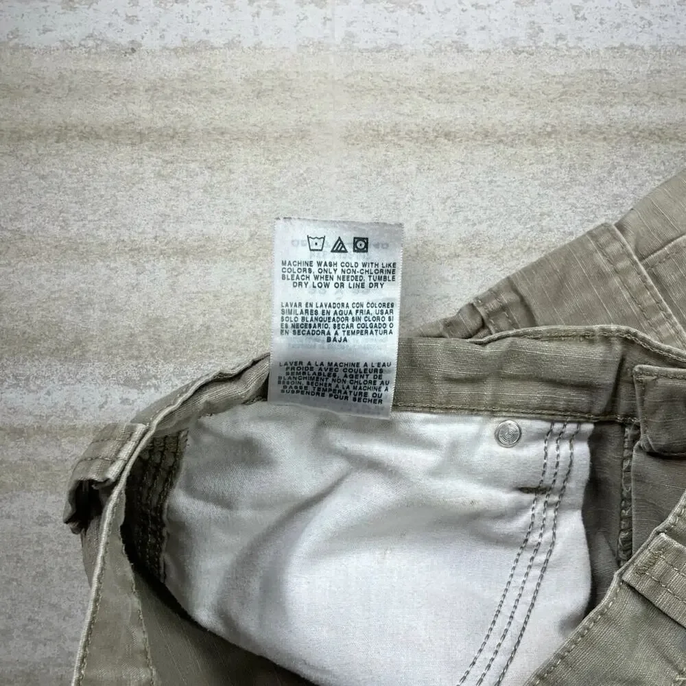 Vintage 90s Wrangler Riggs Carpenter Pants 32x32 Baggy Wide Leg Chocolate Brown - Picture 4 of 13